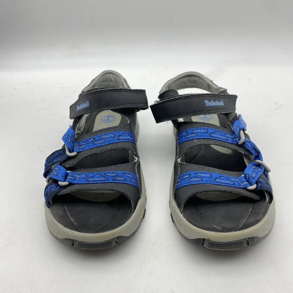 Timberland Mens Sandals 7 Black Blue Y2K Adjustable Hiking‎ Outdoor Gorpcore